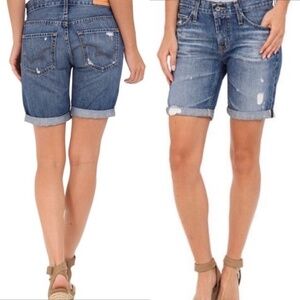 Big Star Joey Distressed Boyfriend Blue Jean Denim Shorts, Women’s Size 25